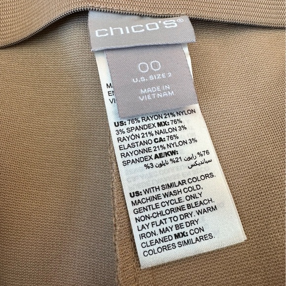 Chico’s Camel Pull-On Elastic Waist Pants, XS - Picture 5 of 5